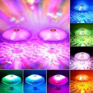 Moderno nuevo creativo colorido flotante diamante noche luces inteligente ABS Material agua proyección LED piscina luces remoto - Product Image 2