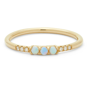 Anillos de ópalo <span class=keywords><strong>azul</strong></span> y diamante para mujer, sortija de plata 925 apilable - Product Image 1