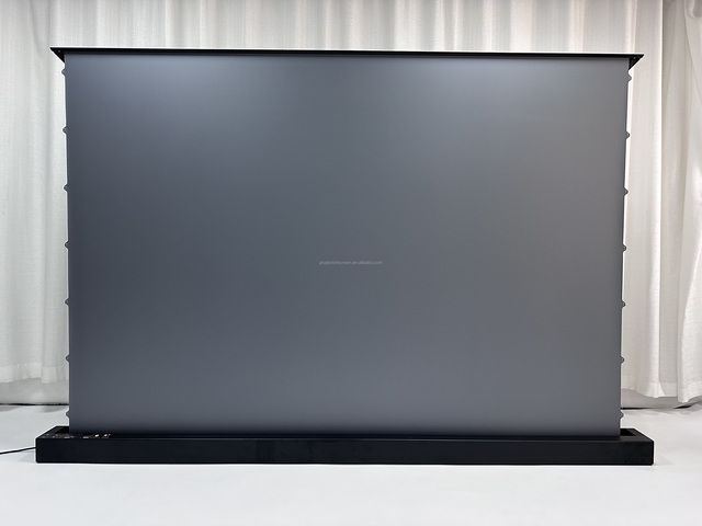 Motorized Floor Rising Projector Screen 72-150 Inch 4K ALR PVC Electric Lift Screen for Home Theater Cinema