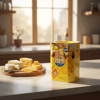 JH-Boîte octogonale à grande hauteur en métal durable pour biscuits, bonbons, chocolat, noix, lait, chewing-gum, pain