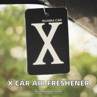 Désodorisant de voiture X Car tendance en papier de coton parfumé pomme verte pour rétroviseur, sans électricité requise