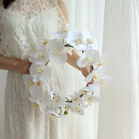 Fait à la main réaliste 23 têtes Style européen artificiel vraie touche papillon orchidée grande table Latex Phalaenopsis orchidée plante