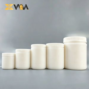 Frasco de Almacenamiento de Plástico Azul, Impresión Personalizada, Contenedor Redondo con Tapa de Rosca para Envasado de Suplementos Alimenticios en Polvo - Product Image 2