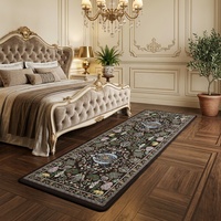 Tapis de sol moderne en mousse PVC lavable à motif floral, antidérapant, pour chambre, cuisine, salle de bain - Anti-fatigue, facile à nettoyer, confort optimal pour la position debout