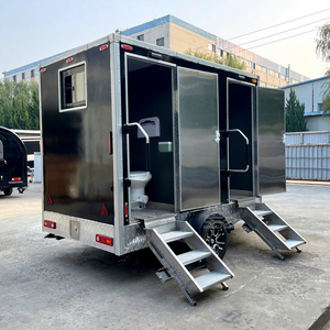 Baños Portátiles de Acero para Exteriores con Ducha en Venta, Remolque de Lujo VIP para Baños, el Más Vendido - Product Image 1