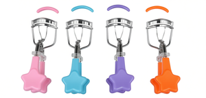 Juego de rizador de pestañas con forma de estrella, herramienta de maquillaje portátil de 4 colores para estilizar las pestañas - Product Image 1