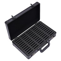 Boîte de rangement pour pièces de monnaie de grande capacité, en aluminium, avec 50 emplacements, boîte de rangement pour pièces de monnaie de qualité supérieure, boîte de collection de pièces de monnaie, fournitures