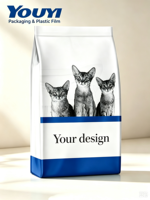 Sac à friandises pour chat et chien YOUYI avec fenêtre, fermeture éclair refermable, pochette autoportante, impression personnalisée OEM