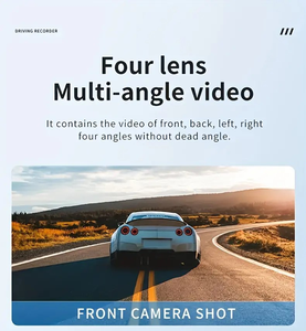 Caméra de tableau de bord HD 4 objectifs 360° avec écran IPS, caméras avant et arrière gauche/droite, mémoire 64 Go, grand angle - <span class=keywords><strong>Prix</strong></span> usine - Product Image 3