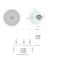 CL-308B 8 pouces plafond haut-parleur coaxial fer son système de sonorisation haut-parleur vente directe d'usine