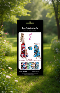 Falda Maxi de Gasa Floral para Mujer, Marca Dietrice, Cintura Elástica, Estilo Bohemio, Verano, Asimétrica, con Abertura, Estampada, 100% Poliéster - Product Image 2