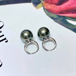 Accessoires DIY Perles Marque WENCHI 2018, Plateau vide pour clous d'oreilles en argent S925, Perles 10-13mm, Bijoux de mode, Boucle d'oreille Modèle 10676 - Product Image 3