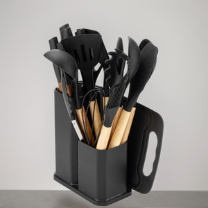 Ustensiles <span class=keywords><strong>de</strong></span> <span class=keywords><strong>cuisine</strong></span> en silicone, ensemble <span class=keywords><strong>de</strong></span> 19 couteaux, outils <span class=keywords><strong>de</strong></span> <span class=keywords><strong>cuisine</strong></span> avec pot <span class=keywords><strong>de</strong></span> rangement, spatule, cuillère à soupe, grattoir, <span class=keywords><strong>planche</strong></span> à découper - Product Image 5