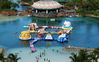 Parc aquatique gonflable en PVC Nova NVWG-0171 pour l'extérieur et trampoline flottant pour jeux de parc et équipement de lac