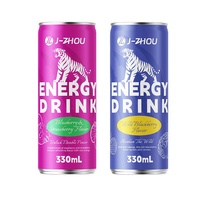 Boîte de boisson énergisante à la taurine sans sucre, saveur fraise, halal, en aluminium, marque propre, OEM, étiquette privée