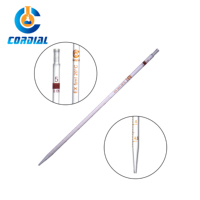 Pipette graduée en verre borosilicate CORDIAL 1/2/5/10/25/50 ml pour usage en laboratoire