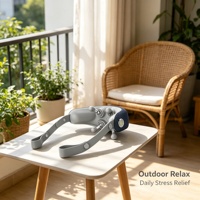 Masseur chauffant 3D portatif à pétrissage, compresse chaude, vibration et contrôle du temps pour le soulagement des douleurs musculaires du cou, des épaules, des bras, des mollets et des cuisses