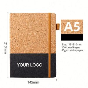 Cuaderno Ecológico A5 con Logotipo Personalizado, Forrado, con Cubierta de Corcho Natural Sostenible para Eventos Corporativos - Product Image 2