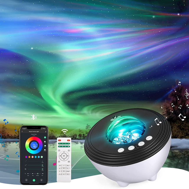 Aurora Northern Projector Ambient Light Smart Wifi App Aurora Lamp Night Light galaxy Light Projector Support Alexa/ google Home