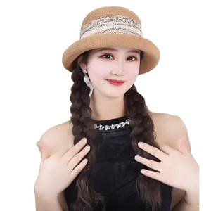 วิกผมยาวหยิกสำหรับผู้หญิง ยี่ห้อในประเทศ พร้อมหมวก ทรงผมปัดข้าง วิกผมใยสังเคราะห์คาเนคาลอน ไม่ต้องใช้กาว สำหรับทุกรูปหน้า - Product Image 2