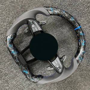 Accesorio para Auto, Volante de Fibra de Carbono Forjado, Juego de Cubierta para Volante, Botón de Claxon para Volkswagen Passat - Product Image 4