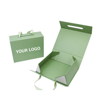 Carpas de Ropa Grandes de Lujo con Logotipo Personalizado, Cierre Magnético Plegable y Papel de Arte para Vestidos de Boutique