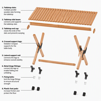 Table de camping pliable portable en alliage d'aluminium, table de pique-nique extérieure légère, mobilier de montagne