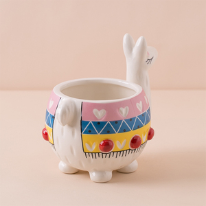 Nouveau Design Mignon <span class=keywords><strong>Petit</strong></span> <span class=keywords><strong>Pas</strong></span> <span class=keywords><strong>Cher</strong></span> Dessin Animé Animal Chameau Tient Des Conceptions En Céramique Pots <span class=keywords><strong>De</strong></span> Fleurs - Product Image 5