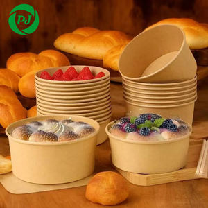 Ecologico 500-1000ml usa e getta in carta Kraft per uso alimentare biodegradabile per zuppa insalata di Pasta snack - Product Image 2