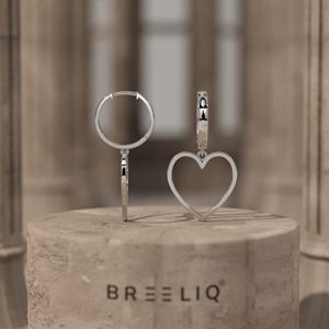 ต่างหูห่วงรูปหัวใจทองคำแท้ 14K แบบเรียบหรู ดีไซน์ห้อยระย้ารูปหัวใจ เครื่องประดับอันประณีตสำหรับผู้หญิง - Product Image 1
