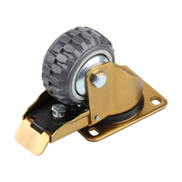 Roue à roulement à billes en acier et nylon doré Chnia, capacité de charge 40 kg, 3 po (75 mm), qualité hospitalière, pour usage extérieur, salle de sport, roue industrielle, outil