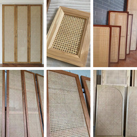 Porte en bois massif vintage, porte japonaise plate en rotin, cloisons en bois, portes et fenêtres, salon de thé, armoire de rangement à domicile