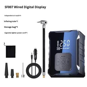Pompe à air électrique portable haute puissance pour voiture avec affichage numérique en ABS et recharge USB - <span class=keywords><strong>Gonfleur</strong></span> de pneus multifonctionnel - Product Image 6