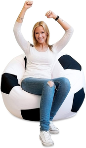 Nuevo Sillón Puff Personalizado <span class=keywords><strong>2022</strong></span>, Diseño Moderno, Portátil, con Forma de Balón de Fútbol, Funda de Tela, para Exteriores - Product Image 4