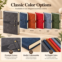 Carnet rétro personnalisable avec ceinture tressée et boucle à ardillon, agenda personnalisé avec logo pour coffret cadeau d'affaires