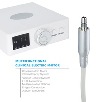 Micromoteur dentaire électrique sans balais avec pulvérisation d'eau interne et LED, 2000-40000 tr/min, 50W, DC 24V, couple max. 6,5 Ncm, pour usage en clinique dentaire
