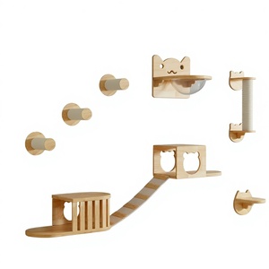 Système d'escalade mural complet pour chat, ensemble de 7 pièces, ensemble de meubles muraux de luxe pour chat avec capsule spatiale et pont - Product Image 5