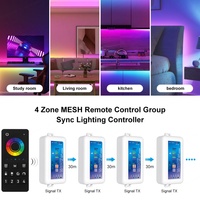 Aipin 5-EN-1 1024IC Mesh Sync 3 canaux IP20 Étanche DC12-24V 360W Bande LED RGB Pixel Numérique Contrôle sans fil par application 30M