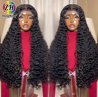 Rohe INDISCHE 13X4 HD Lace Frontal Perücken 200% Dichte Burmesische Lockige Welle 30 Zoll Cuticle Aligned Brasilianische Rohe Jungfrau-Echthaar-Perücke