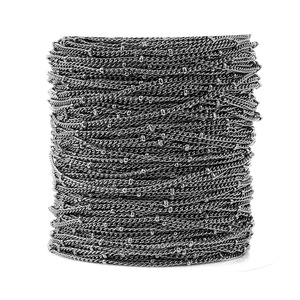 Stainless Steel <b>Beaded</b> Chain 5 Meter Roll Spike Pattern Women's <b>Bracelet</b> Necklace Twist Chain <b>Gold</b> Rose <b>Gold</b> Steel Color - Product Image 5