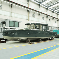 Bateau de plaisance en aluminium entièrement soudé de 11 m, bateau de pêche, yacht de luxe