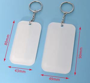2 verschillende maten gedenk-mobiel sleutelhanger gepersonaliseerde acryl sleutelhouder sublimatie telefoon sleutelhanger blanks - Product Image 2