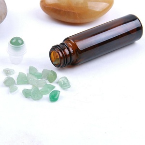 10ml ambra <span class=keywords><strong>bottiglia</strong></span> rullo di pietre di cristallo sfera di roll on bottiglie di olio essenziale di colore marrone - Product Image 2