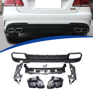 Difusor Trasero con Puntas de Escape para Mercedes-Benz Clase E, ABS, 2013-2015, W212, Estilo Deportivo - Product Image 1