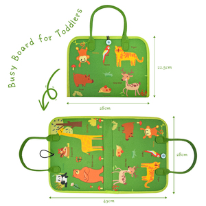 Tablero de actividades de fieltro sensorial Montessori para niños pequeños, juguete de aprendizaje preescolar, tablero ocupado de desarrollo educativo para la primera infancia - Product Image 2