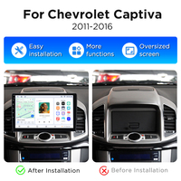 Système de navigation GPS pour voiture Junsun 10 pouces, autoradio pour Chevrolet Captiva 2011-2016, lecteur radio Bluetooth pour voiture, CarPlay sans fil