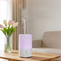 Mini humidificateur d'air ultrasonique intelligent avec minuterie, diffuseur d'huiles essentielles et lumière nocturne colorée