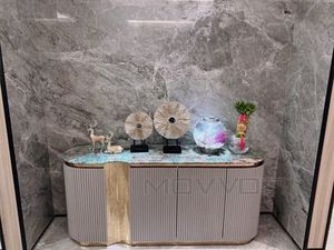 Hot Sale &amp; High Quality Luxury <strong>Sideboard</strong> Furniture <strong>Black</strong> Grey Buffet <strong>Cabinet</strong> Console Table for Living Room and Dining Room - Product Image 5