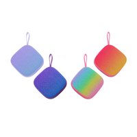 Nouvelle conception de tissu, mini haut-parleur Bluetooth sans fil portable compact 3W avec poignée en cuir
