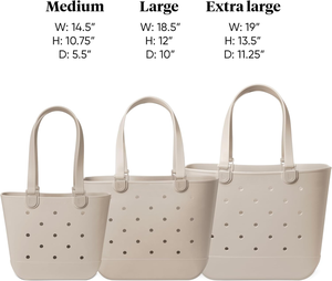 Grand sac de plage simple et moderne, imperméable, en caoutchouc, pour les voyages, la piscine, le bateau, les courses, les sports |   Amande Bouleau - Product Image 2